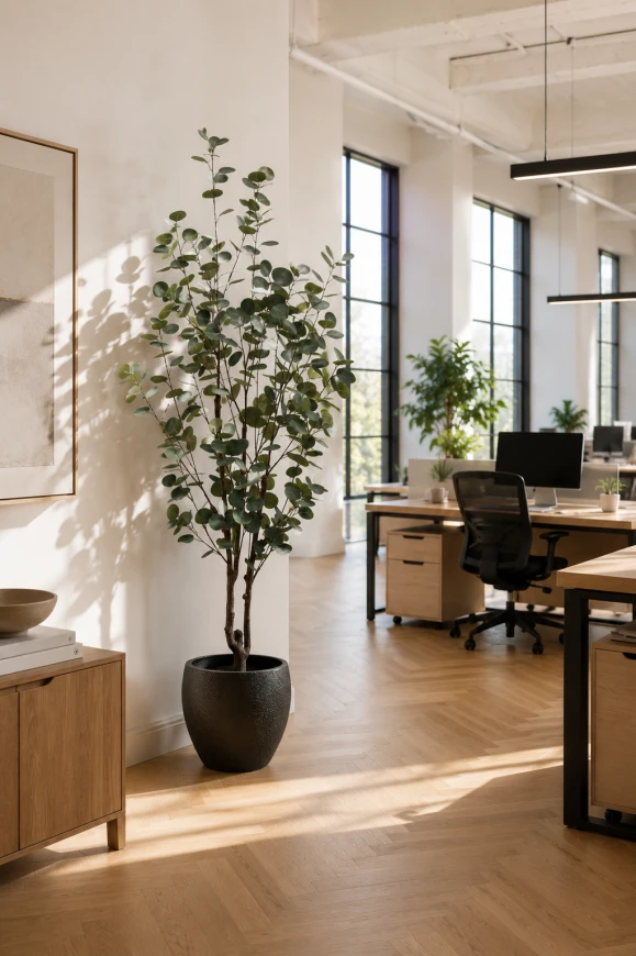 Image of Artificial Eucalyptus Tree in Easington Pot - 180cm