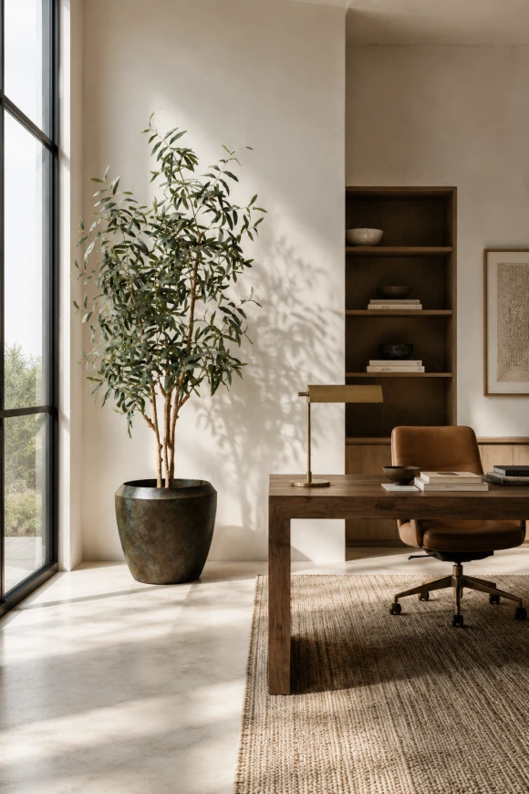 Image of Artificial Olive Tree in Earle Dumpy Pot - 210cm