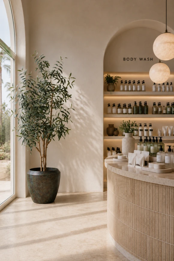 Image of Artificial Olive Tree in Earle Dumpy Pot - 210cm