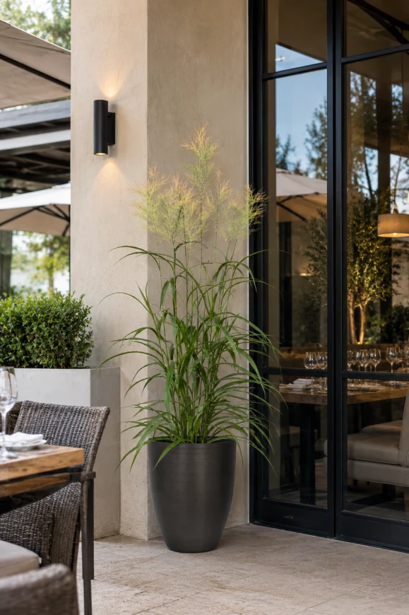 Image of Outdoor Artificial Switchgrass in Buxley Pot - 170cm