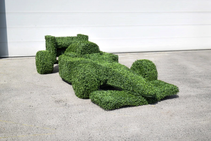 Artificial topiary F1 car design